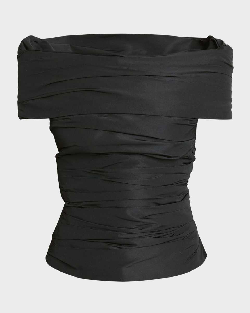 Off-The-Shoulder Taffeta Top